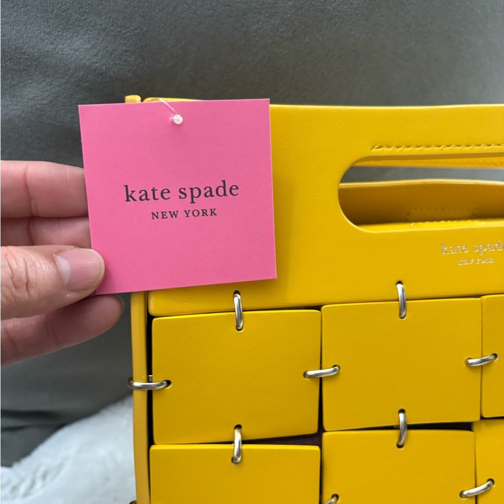 Kate Spade Mustard Woven Shoulder Bag - Picture 10 of 14